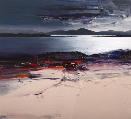 Chris Bushe (b.1958) - Summer Storm, Oronsay. Oil on board. 