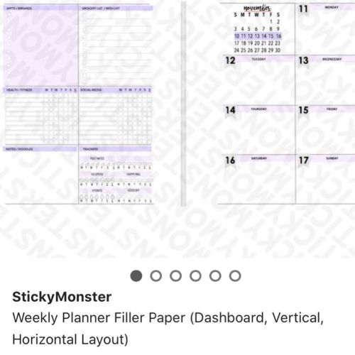 I made this dashboard layout weekly planner filler paper with all the busy working moms, the boss ba