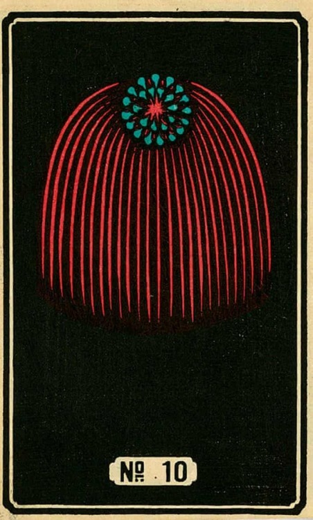 nobrashfestivity: Unknown, illustrations from the late 1800s of Japanese fireworks bursting into lif