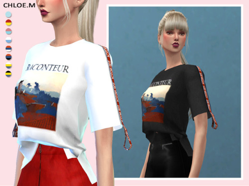 chloem-sims4: Short-sleeved T-shirt Created for: The Sims 4 8colorsHope you like it!Download:TSR