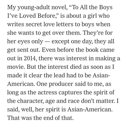 ourqueenfelinefatale:  afronerdism:   amlhrs:   Update: From Jenny Han’s Opinion piece on New York Times   You get em    If race didn’t “matter”, why were they so quick to wanna change it?????? 