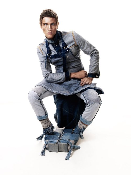 Layered Denim for Australian magazine ManuscriptAndrew Smith ph Georges AntoniStyled by Jolyon Mason