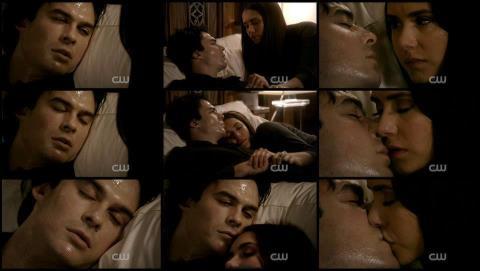 Damon: Elena…Elena: Tá tudo bem, Damon. Eu tô aqui!Damon: Sai daqui, posso te machucar.Elena: Não, não vai. Vou ficar aqui até o fim. Eu não vou deixar você.Damon: Vai embora…Elena: Calma! Shh! Tudo bem! Tudo bem!Damon: Não, não