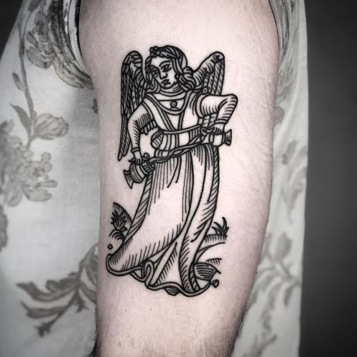 Temperance @sangbleutattoolondon info/appointments: traditionalmarks@hotmail.it #tattoo #blacktattoo