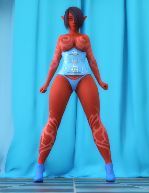 evolluision:  so i decided to make my own little set of pics, with all my characters wearing an Underbust and Thong.LirKissesMabEl-EElvaMore to come!  Nice man😁😁 loving Lir pose