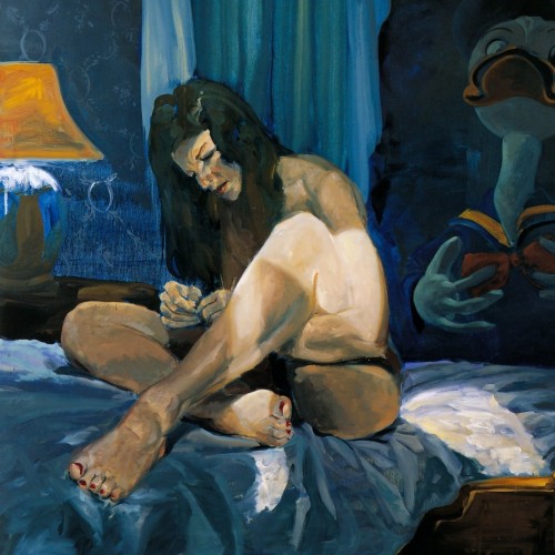 huariqueje:  Duck    -   Eric Fischl  1987  American b.1948- oil on linen, 70 x 60 inches.    