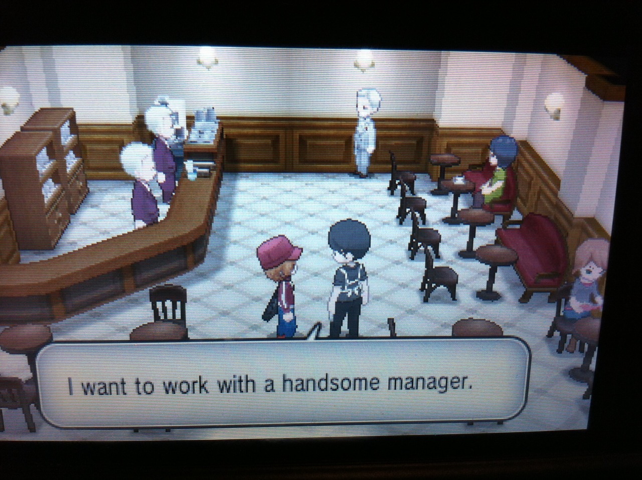 thekingofthecats:  Has nobody noticed the gay waiter in Pokemon X/Y in Lumiose City?