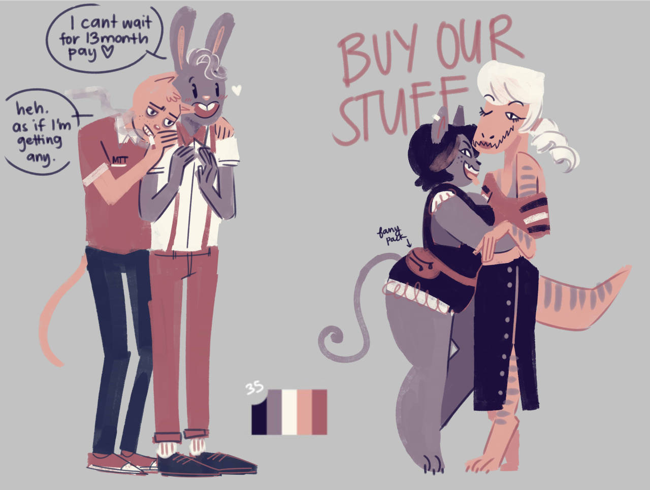 sofiaruelle:  i really love this color combo. *cries* also trying a new artstyle