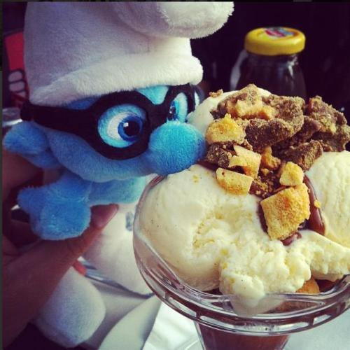 shushyourlittleirishface: #adventuresofafreeloadingsmurf (make sure you click the photos and read hi