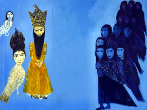 thetehrantimes: Samira Abbassy Top: Matriarchal Trinity - 2009 (Oil and collage on My