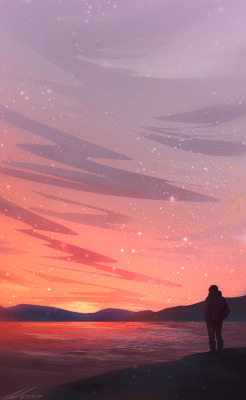 zandraart:  red sky at night