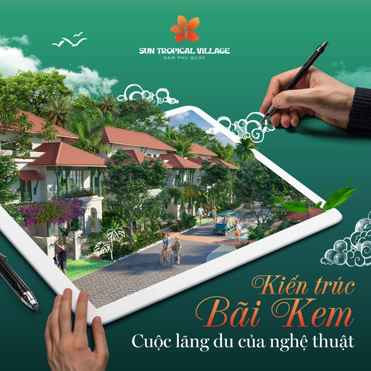 Sun Tropical Village Phu Quoc - kiến trúc bãi kem- cuộc lãng du của nghệ thuật Indochine