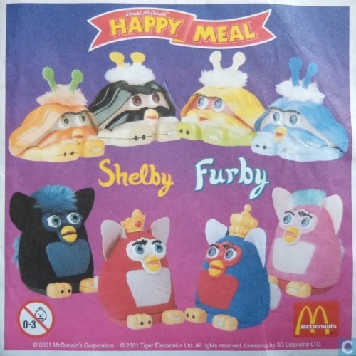 kleinesprinkhaan:McDonald’s Shelby/Furby line! I really really wanted a Furby but my parents t