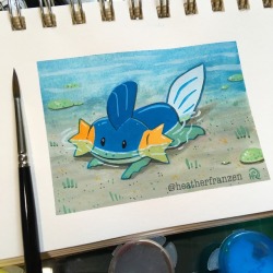 heatherfranzen:Little mudkip painting 💧