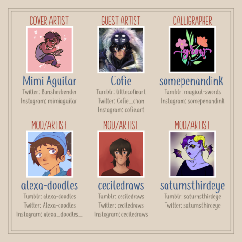 At long last, our contributor announcement is here! Everyone in the zine is incredibly skilled, and 