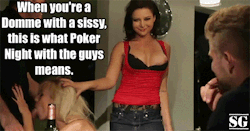 feminization:  THIS is what poker night with the guys means! 