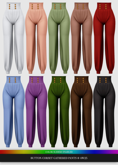 4w25-cc:Button Corset Gathered Pants Public release: April 8, 2022DOWNLOAD: PATREONJoin my Patreon f