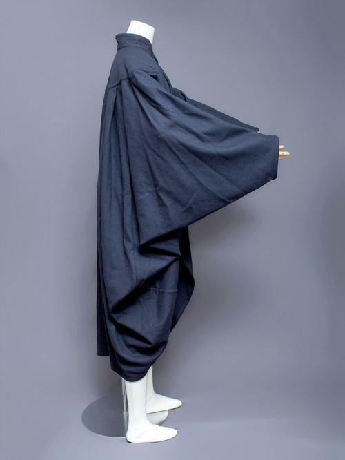 japanesefashionarchive: Issey Miyake Men wool cocoon coat, 1980s.