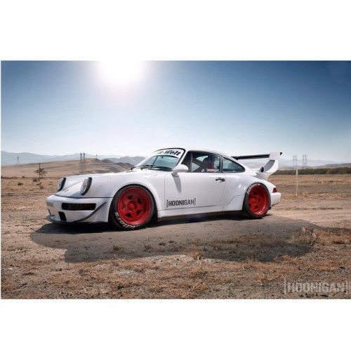 theoffsetwheelblog:  What do you do when your #widebody #rwb #porsche doesn’t grab enough attention? You stick a set of #red #wheels on it & rip necks straight off their shoulders. The great thing about these wide body cars is they allow for #deepdish