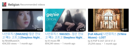 thanks youtube yes nine muses is my religion