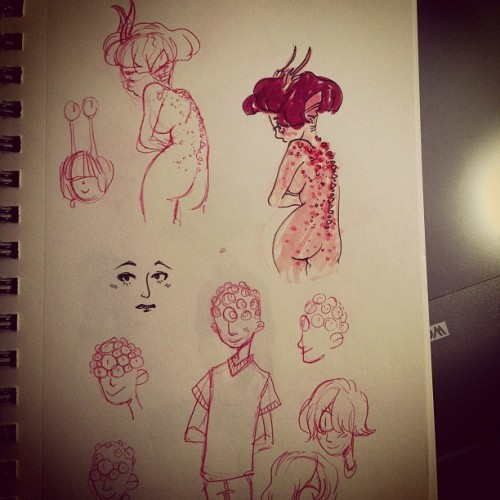 isthatwhatyoumint: monster pop! sketchbook doodles from today! mostly designing some new background 