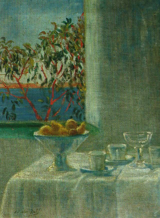 artist-dali: Still Life by a Window, 1920, Salvador Dali https://www.wikiart.org/en/salvador-dali/still-life-by-a-window