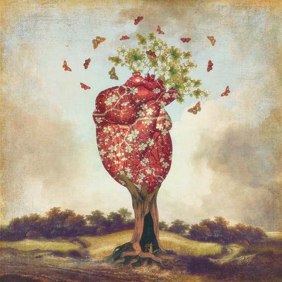 bestof-society6:  ART PRINTS BY PAULA BELLE FLORES    Love   Love   Love Tree 