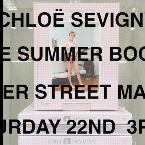 Chloë Sevigny will be signing copies of her photobook at IDEA on Dover Street in London, UK this Sat