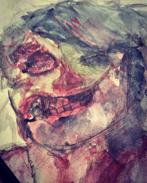 A Zombie Portrait. #draw #drawing #pencil #paint #painting #pantings #traditional #mixedmedia #mixed