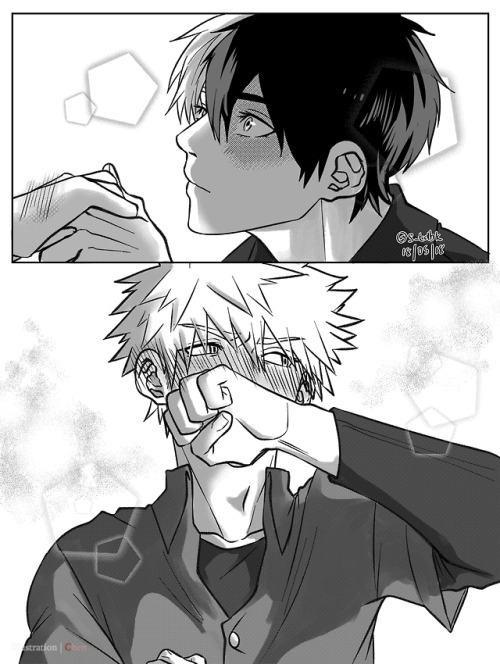 Hand kisses [Ft. Blushing Bakugou]“Idiot.. Don’t kiss my hands&ndash; We’re in fucking public&hellip