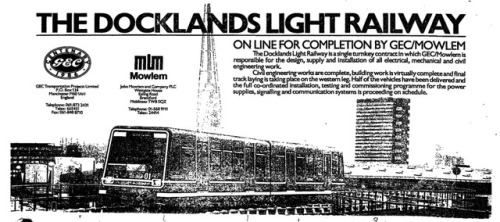 Docklands Light Railway (18 November 1986)