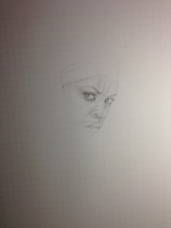 hephoop:  Michonne portrait progression. 