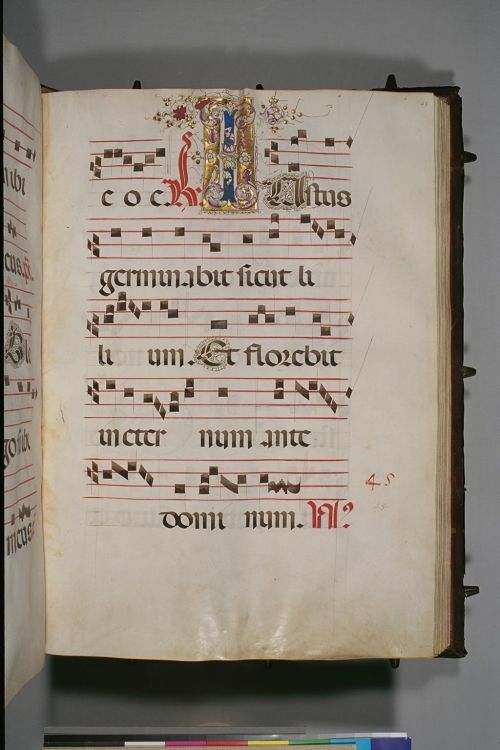 cantusilluminatus:Part 1 of 2.15th century Italian antiphonal in diced russia leather, s. XVIII (?),