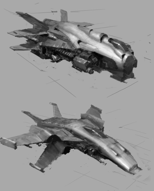 Spaceship by Ruan Jia. (via ruanjia.com|3DGallery|2DGallery|Sketch.) More space ship here.