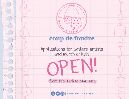 adrinettezine: Artists and Merch Artists |  WritersApplications for Coup de Foudre&nb