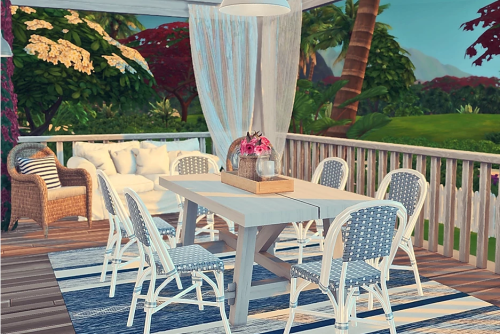 TS4: Bright coastal collection PART 1 by Sooky1 - Riviera Barstool, 21 Swatches, mesh by Pocci requi