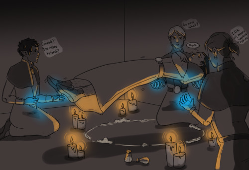 mago-emplumado: Inspired by The Craft, circle mages doing dumb magic out of boredom. Featuring Isaac