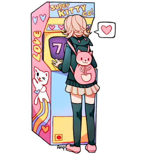 amphany:Chiaki at an arcade! <3