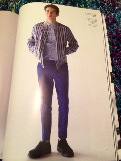 intotheglitter:  Dylan O’Brien in Fashionisto   Look what arrived in the mail today! Monday has definitely been redeemed! 