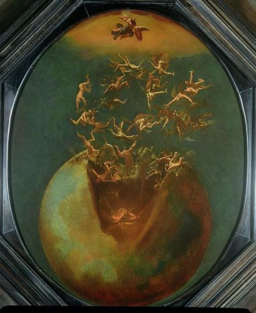 Jacob Isaacsz Swanenburgh (1571-1638), ‘Fall of Satan and the Rebel Angels from Heaven’,