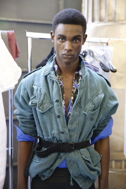 black-boys:    Victor Ndigwe by Delphine Achard | Backstage at Haider Ackermann SS 16  