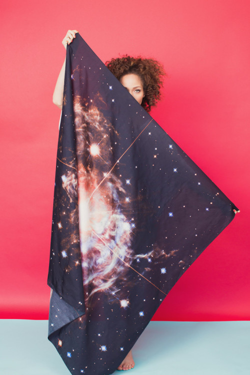 itscolossal:  Slow Factory Nebula Scarves in the Colossal Shop