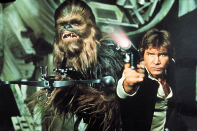 Comrades in arms (Chewbacca and Han Solo)