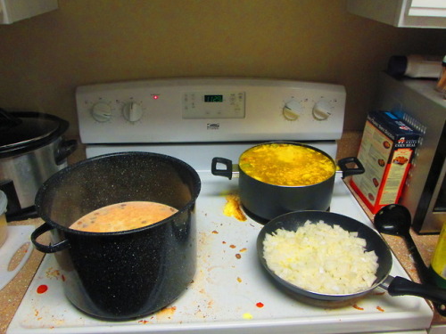 jitterbugjive: Made 4 different soups today, tomorrow I make a few more There’s a chicken and 