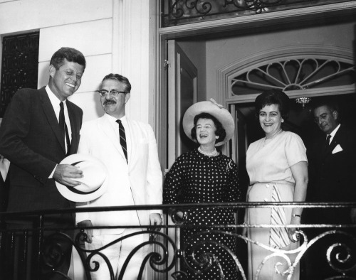 President Kennedy attends luncheon given by luncheon given by President Carlos Julio Monroy of Ecuad