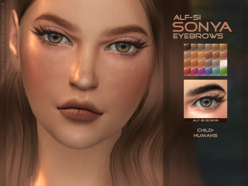 alf-si: Eyebrows 22 HQ & non HQ child + ; humans; 24 colors; custom thumbnail. HQ version work