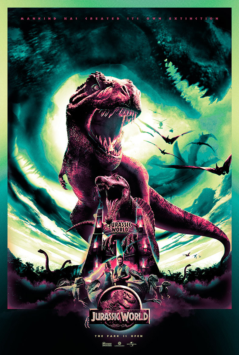 pixalry:  Jurassic World Poster - Created by Scott Woolston