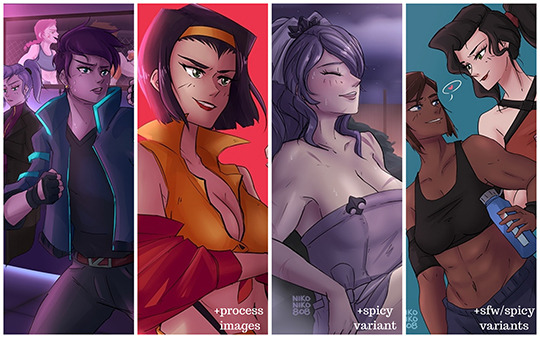 nikoniko808: Some of the images included in March’s reward pack! Rewards range