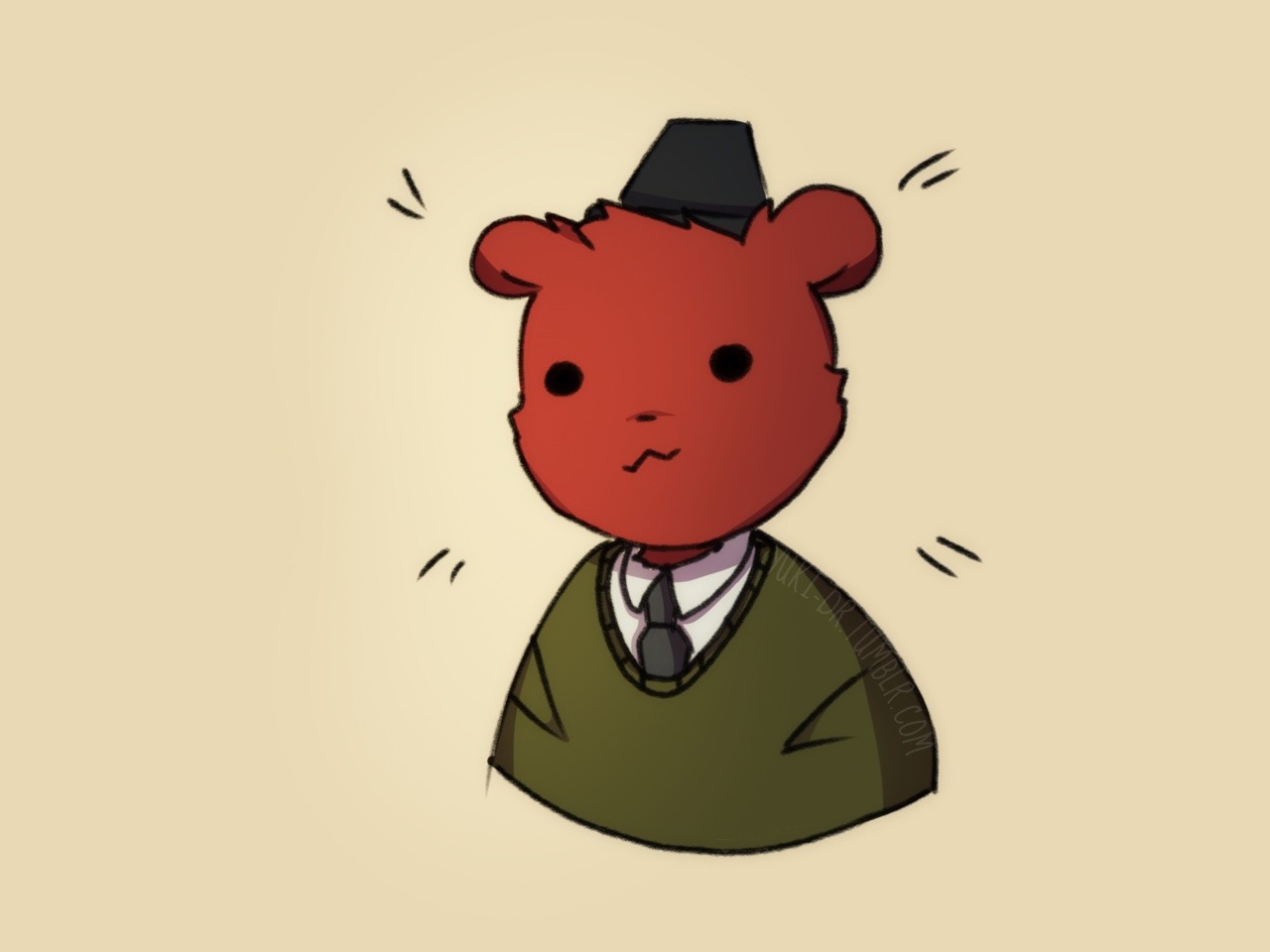 yuki-dr:Angus without his glasses? Sorry I don’t know how to make a comic ._.