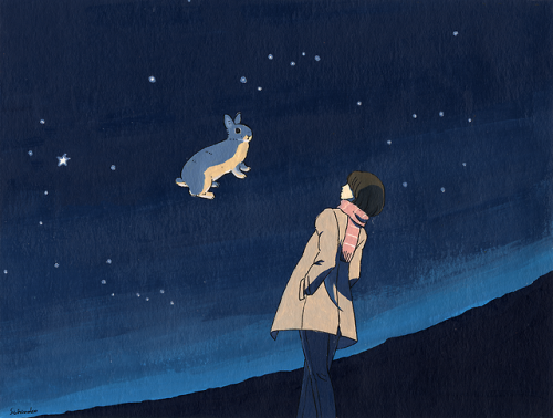 schinako:Day 8. Star（星）Rabbit of the constellation at the feet of Orion.